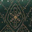 Unique Vintage Plus Size 1920s Emerald & Gold Sequin Lina Flapper Dress