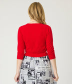 1950s Red Cardigan - Unique Vintage - Womens, TOPS, SWEATERS