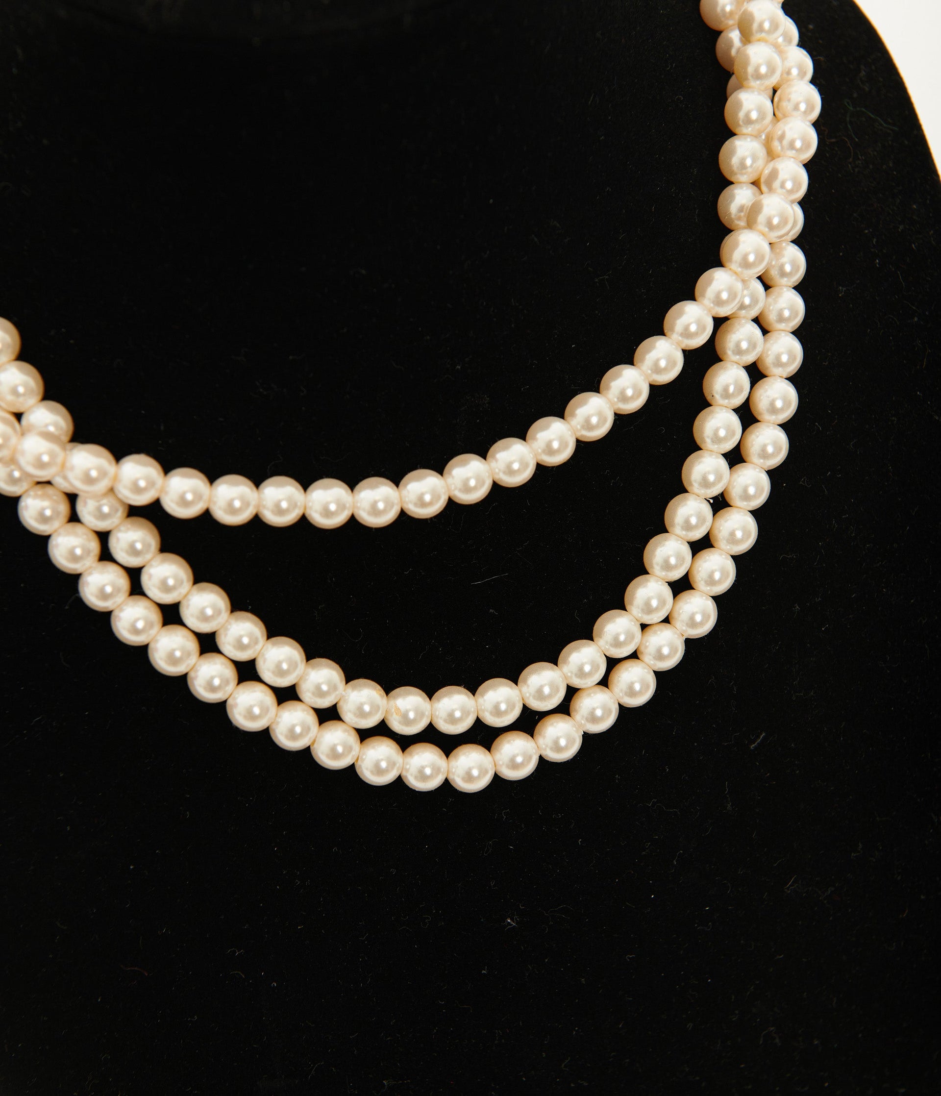 1950s Three Strand Pearl Necklace - Unique Vintage - Womens, ACCESSORIES, JEWELRY