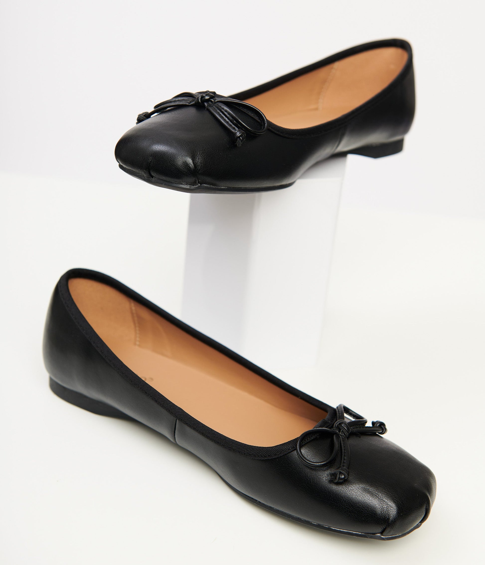 1960s Black Bow Ballet Flats - Unique Vintage - Womens, SHOES, FLATS