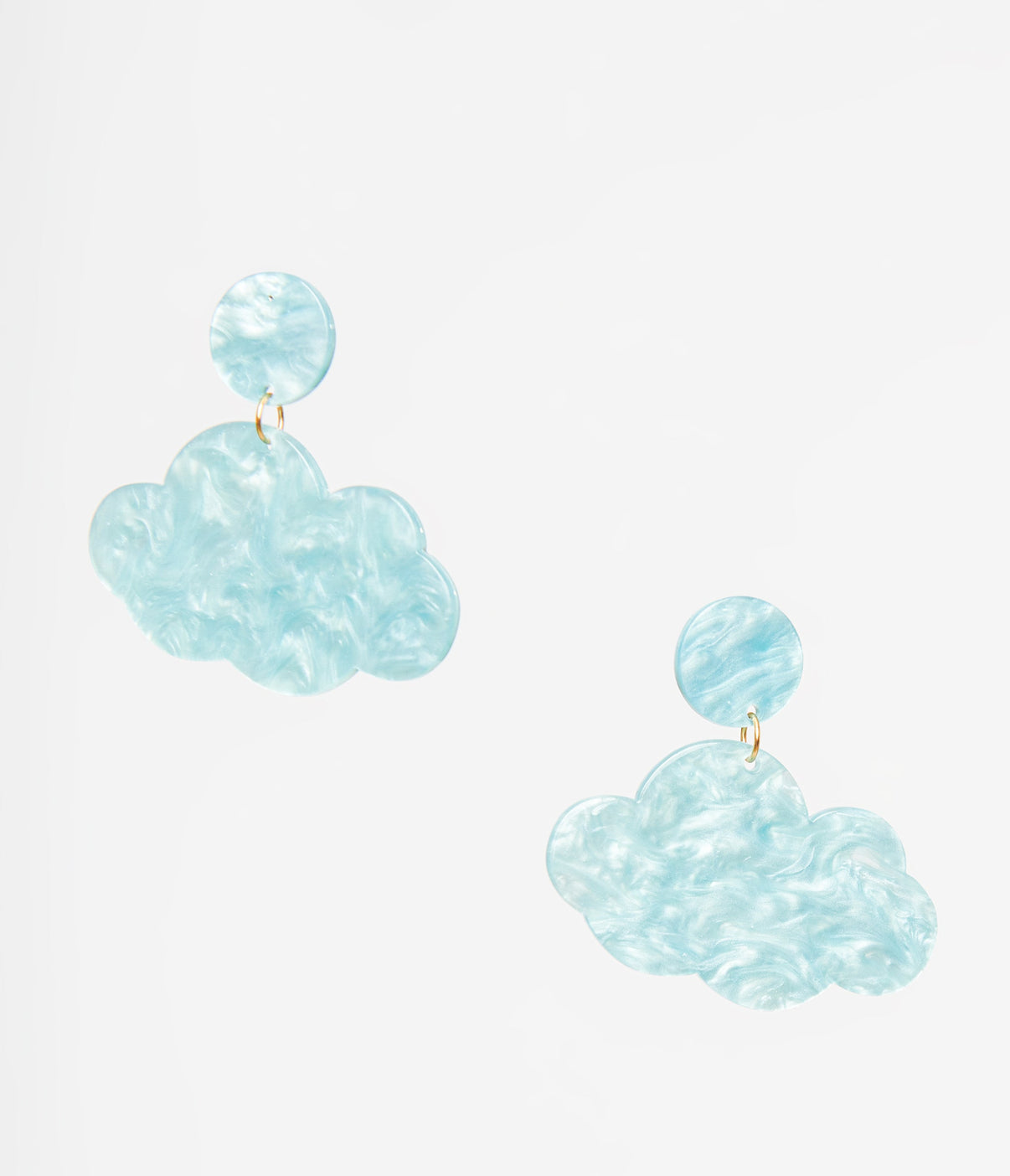 Retro blue mesh light luxury earrings main image 1