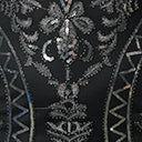 Unique Vintage 1920s Black & Silver Sequin Sleeveless Fringe Flapper Dress