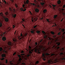 Unique Vintage Burgundy & Black Polka Dot Tulle Cupcake Swing Dress