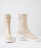 1970s Nude Platform Josephine Booties