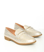 Champagne Rhinestone Loafers