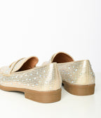 Champagne Rhinestone Loafers