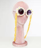 White Daisy Chain Round Sunglasses