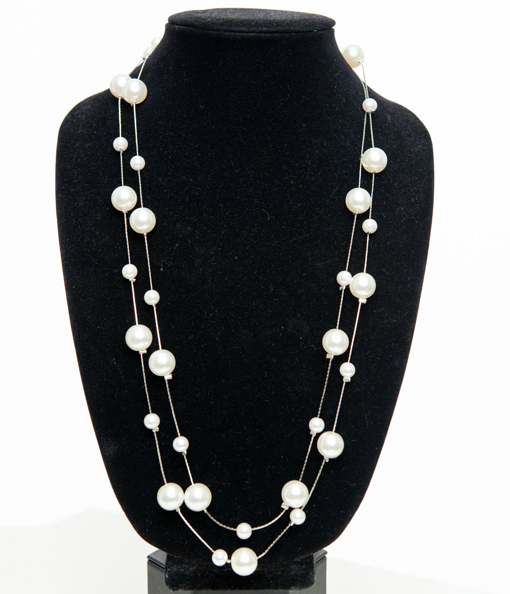 Unique Vintage 60" Long Pearl Necklace - Unique Vintage - Womens, ACCESSORIES, FLAPPER
