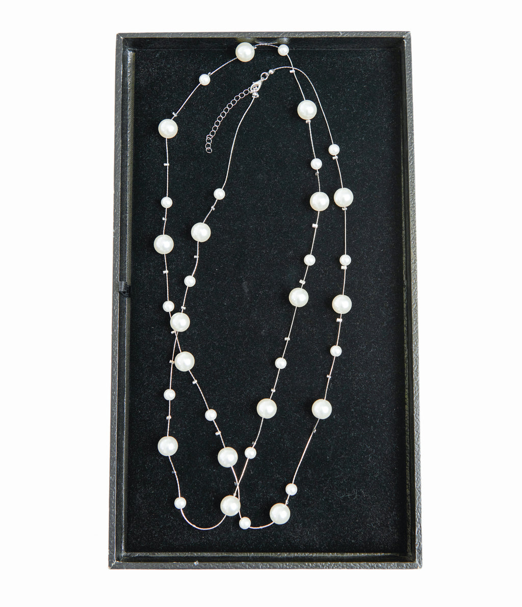 Unique Vintage 60" Long Pearl Necklace - Unique Vintage - Womens, ACCESSORIES, FLAPPER