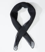 Unique Vintage 1950s Black Chiffon Hair Scarf - Unique Vintage - Womens, ACCESSORIES, HAIR