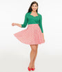 Retrolicious 1950s Red Check Skater Skirt