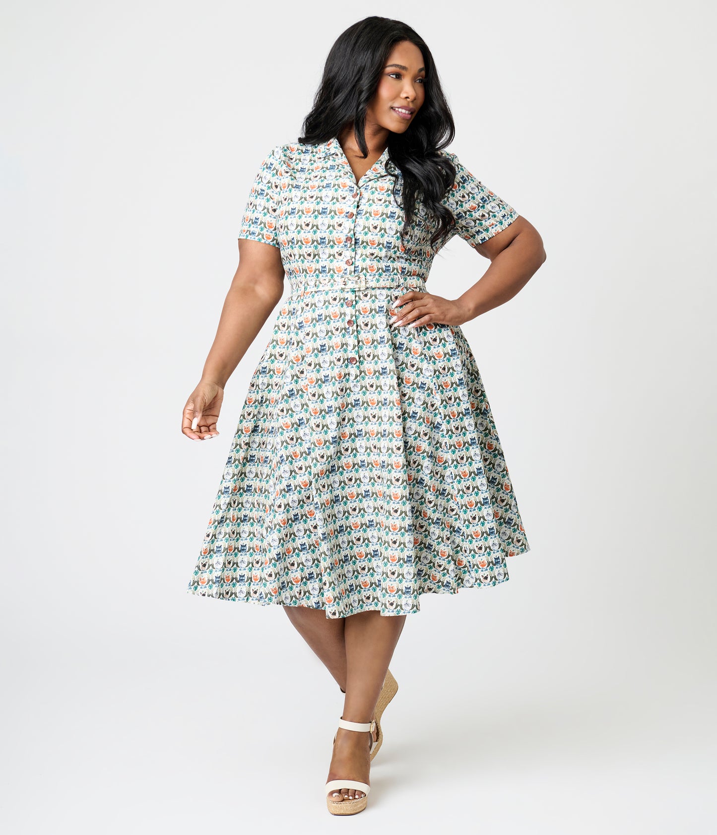 Royal Monk Plus Size Purrrfect Bella Swing Dress