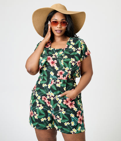 Royal Monk Plus Size Tropical Print Phoebe Bolero