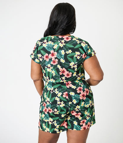 Royal Monk Plus Size Tropical Print Phoebe Bolero