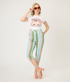 Royal Monk Lollipop Stripe Esme Capri Pants