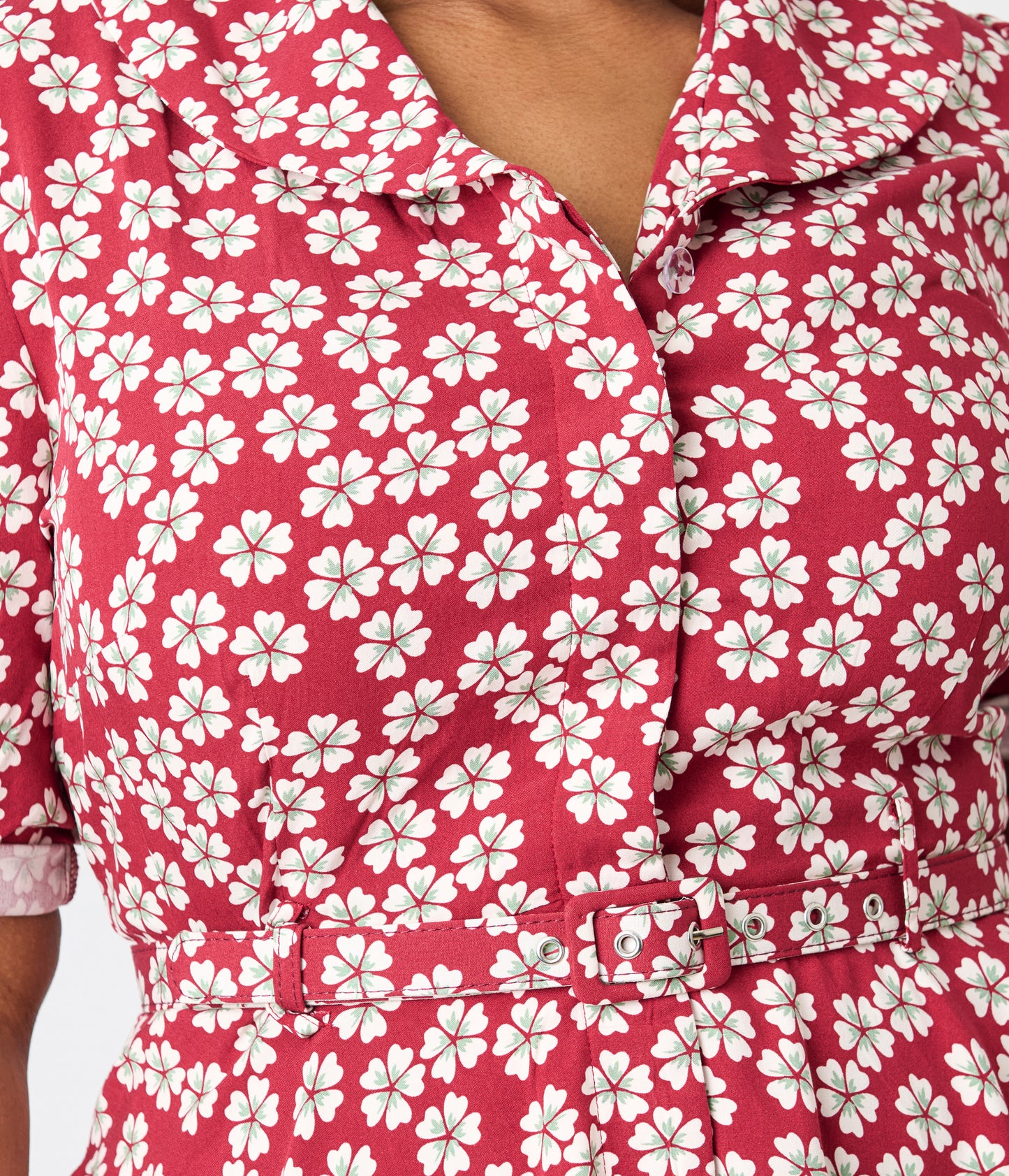 Royal Monk Plus Size Red Blossom Elodie Midi Dress