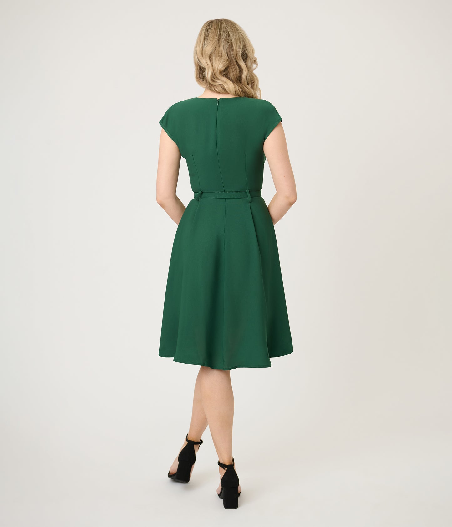 Royal Monk Green Chiffon Holly Swing Dress