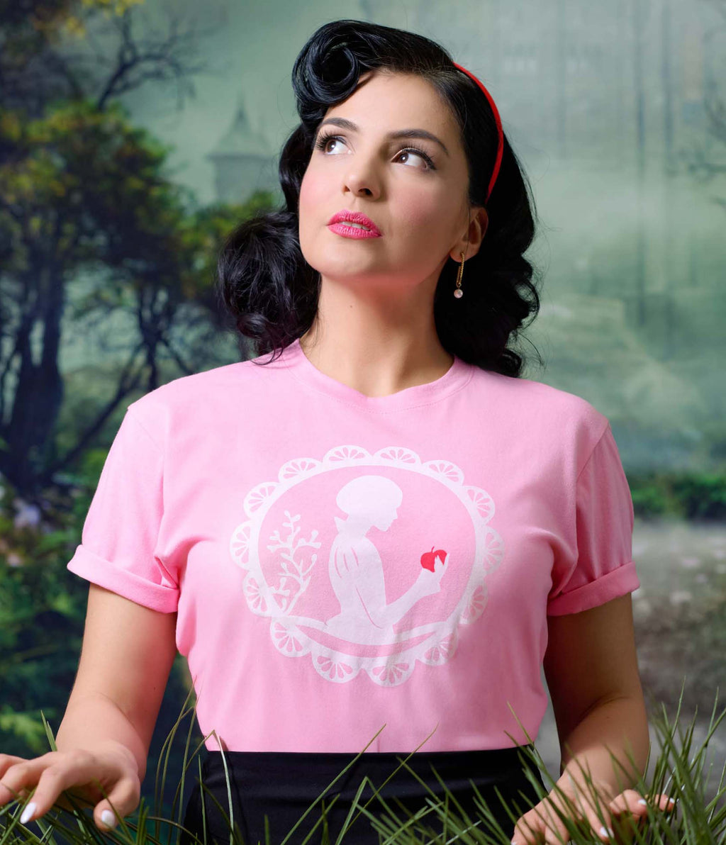 Disney's Snow White Collection by Unique Vintage Pink Snow White Unisex Graphic Tee