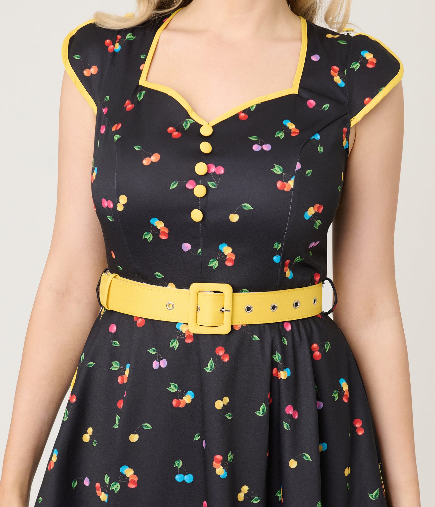Voodoo Vixen Rainbow Cherry Swing Dress