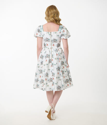 Disney's The Lady & The Tramp Collection by Unique Vintage Lady & Tramp Button Front Swing Dress