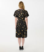Disney Princess Collection by Unique Vintage Gold Princess Celestial Swing Dress