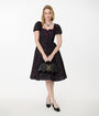 Unique Vintage Mystical Icons Button Front Swing Dress