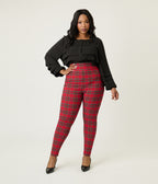 Smak Parlour Plus Size Black Pleated Front Blouse