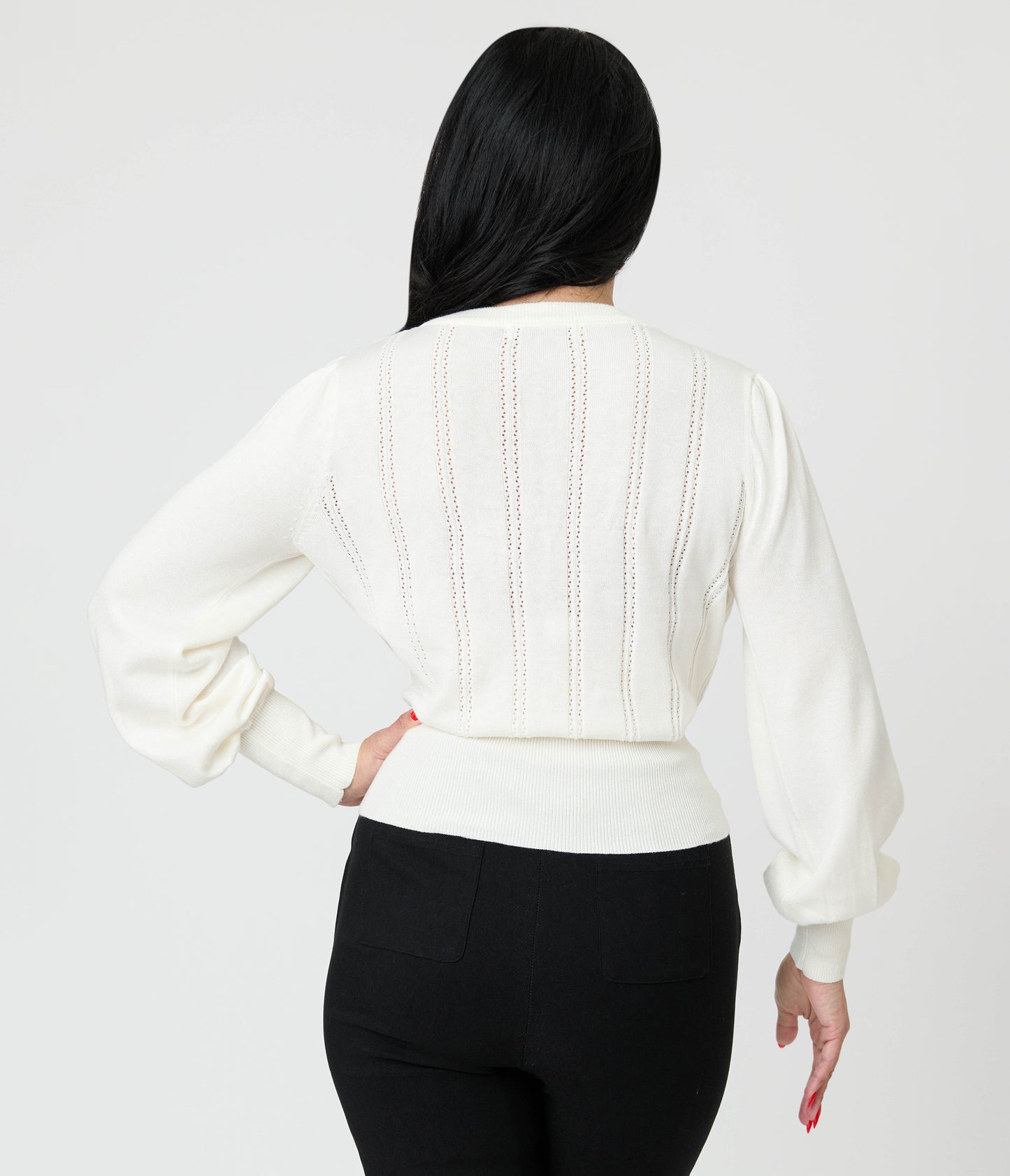 Royal Monk Ivory Bow Sweater