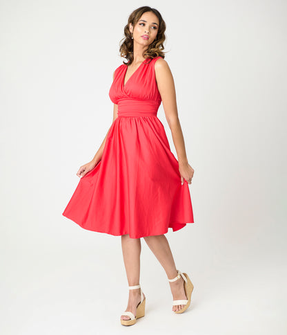 Timeless London Red Candace Swing Dress