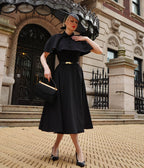 Heart My Closet Black Juliet Swing Dress & Cape