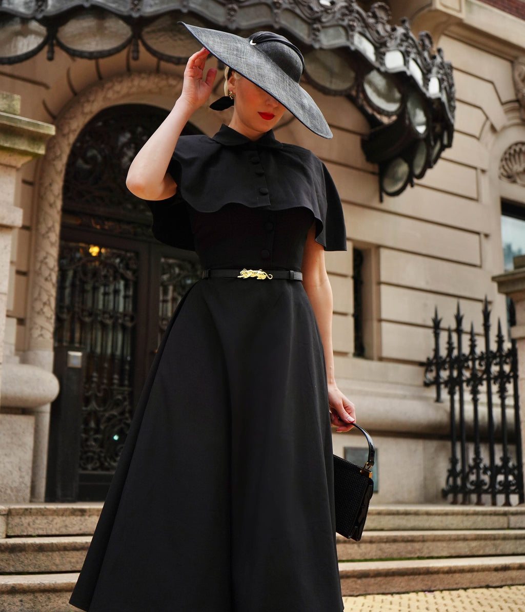 Heart My Closet Black Juliet Swing Dress & Cape