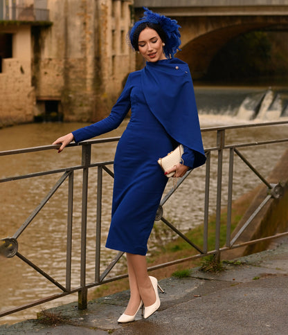 Heart My Closet Royal Blue Duchess Meghan Dress & Cape