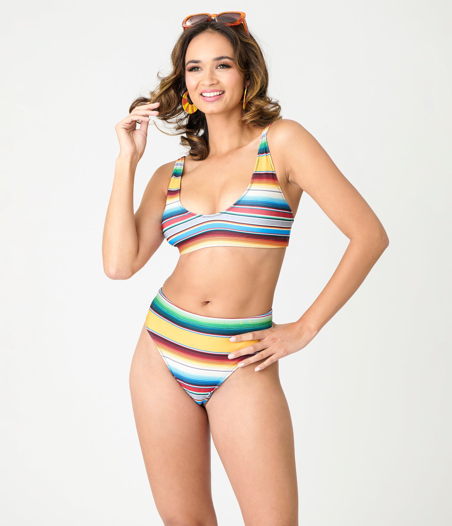 Yeehaw Mustard Serape Bikini Top