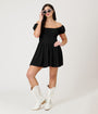 Black Off The Shoulder Mini Dress
