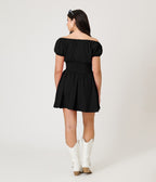 Black Off The Shoulder Mini Dress