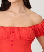 Red Off The Shoulder Mini Dress