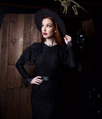 Killstar Black Web Fishnet Top - Unique Vintage - Womens, TOPS, SHIRTS