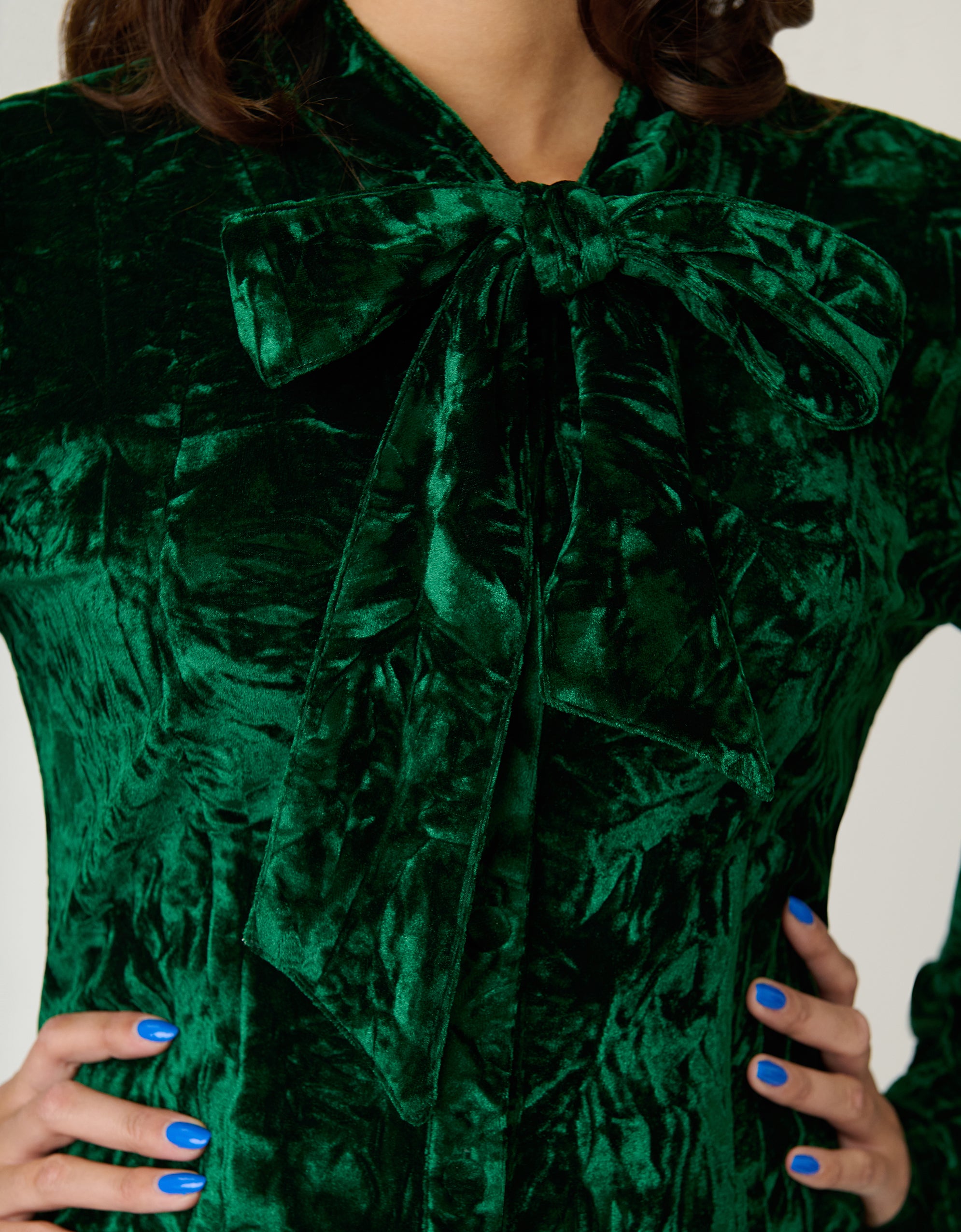 Unique Vintage Green Velvet Gwen Blouse