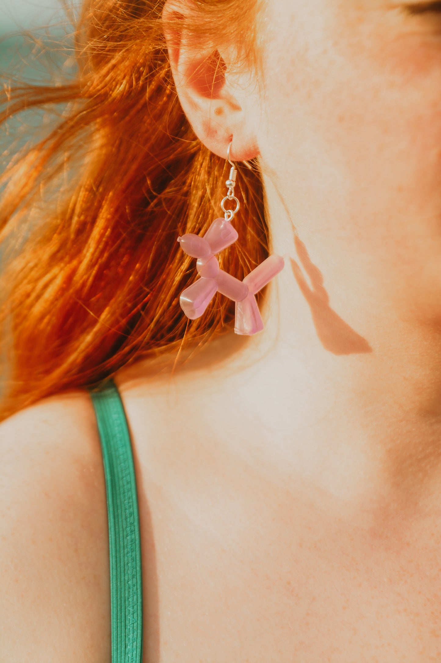 Purple Balloon Animal Earrings