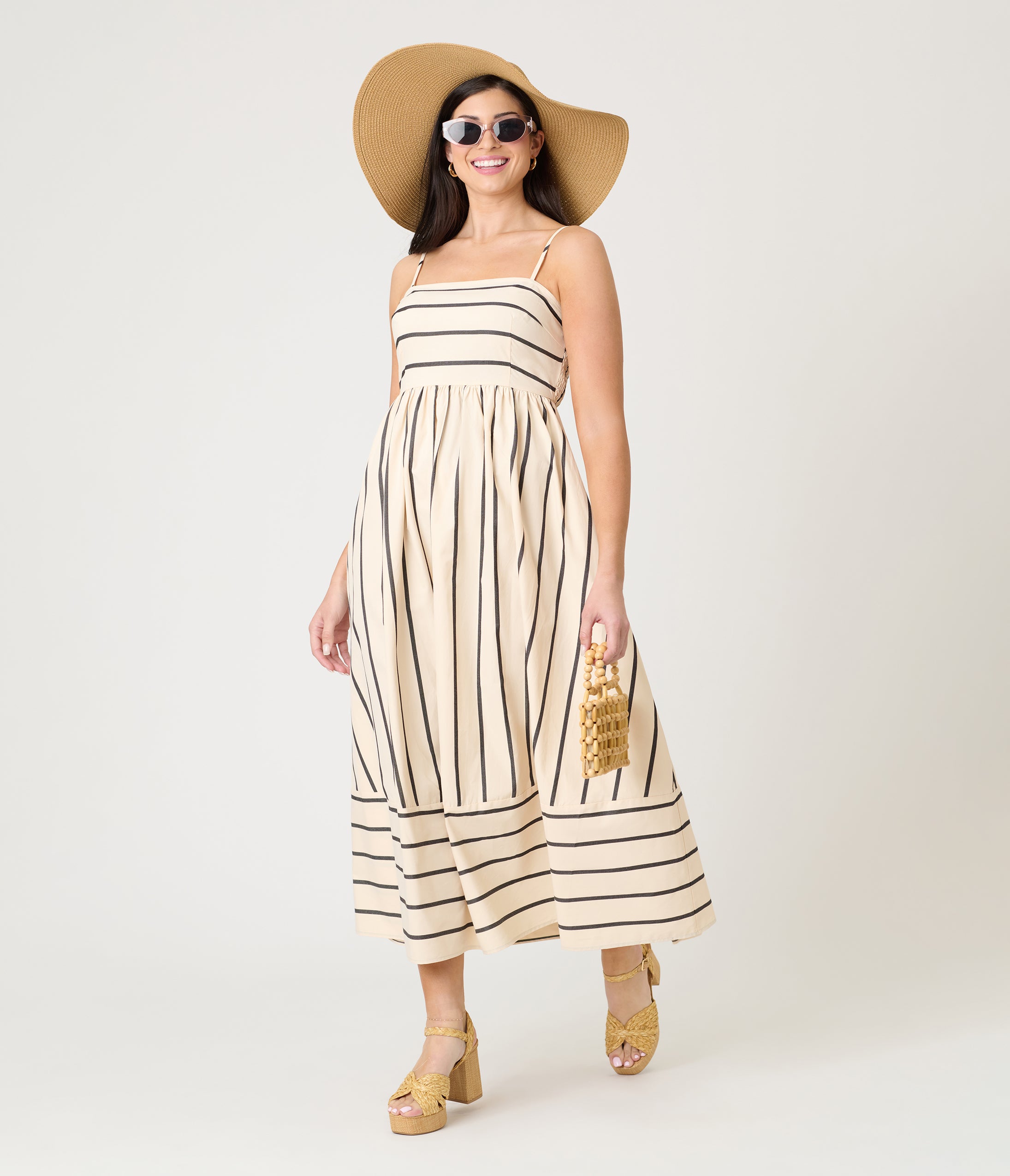 Nautical Stripe Maxi Dress