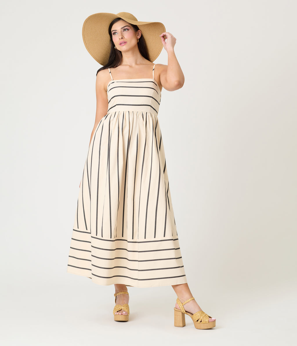 Nautical Stripe Maxi Dress