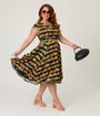 Magnolia Place Plus Size Bookshelf Cats Anna Swing Dress