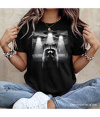 Black Raccoon UFO Unisex Graphic Tee