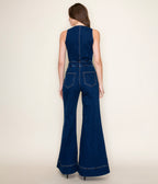 Dark Denim Wide Leg Jumpsuit