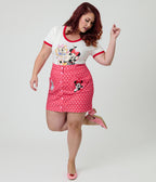 Disney Mickey & Friends Collection by Smak Parlour Plus Size Minnie & Daisy Galentines Mini Skirt