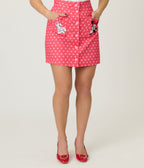 Disney Mickey & Friends Collection by Smak Parlour Minnie & Daisy Galentines Mini Skirt