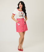 Disney Mickey & Friends Collection by Smak Parlour Minnie & Daisy Galentines Mini Skirt