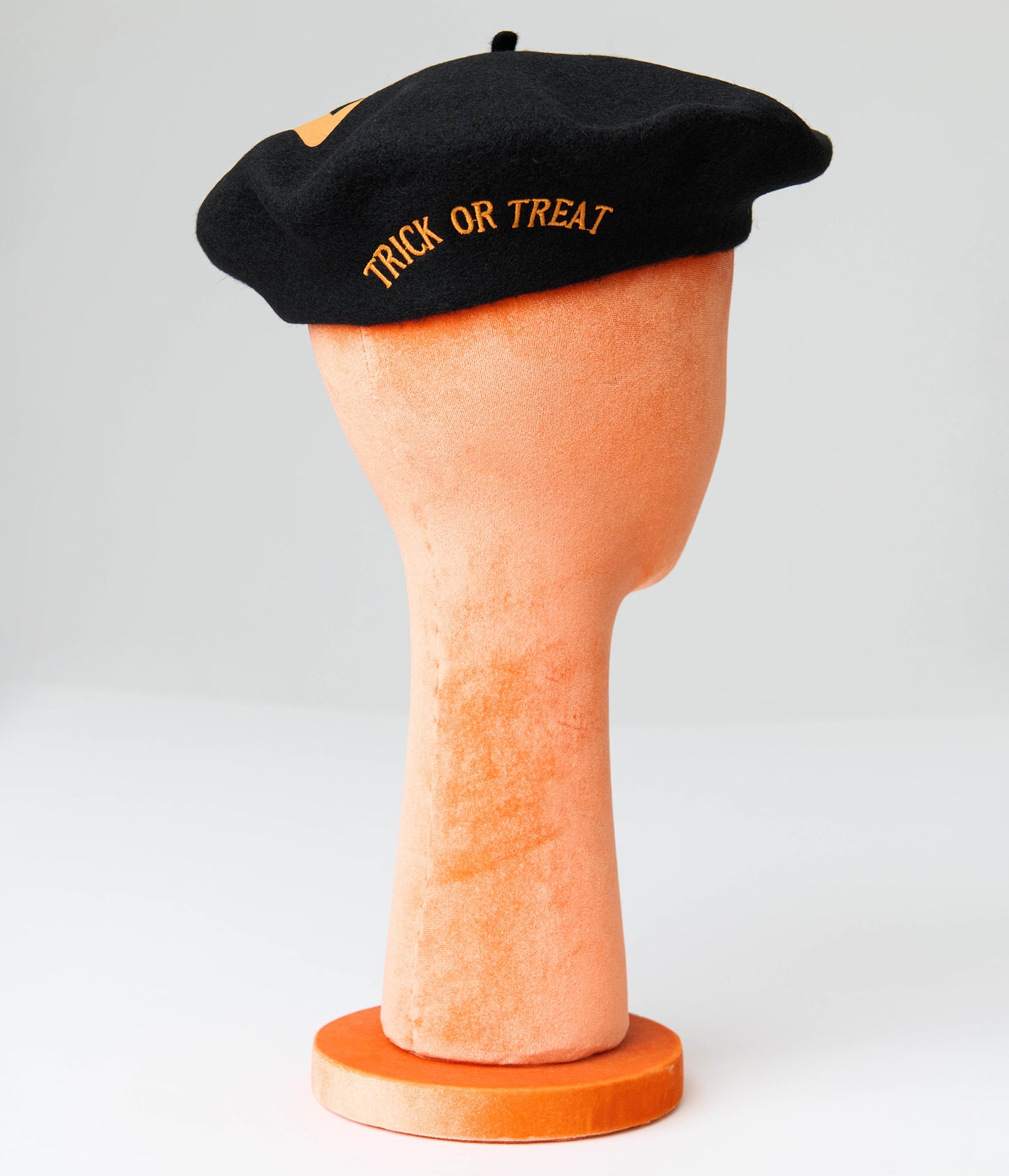 Trick Or Treat Pumpkin Black Beret