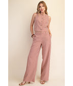 Burgundy Houndstooth Pants