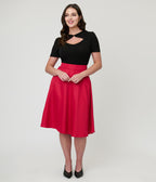 Black Cutout Cotton Top